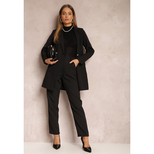 Czarne Spodnie Regular Namamn ze sklepu Renee odzież w kategorii Spodnie damskie - zdjęcie 157076807