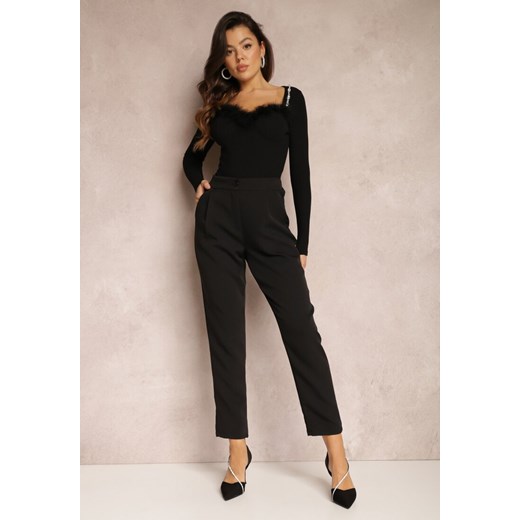 Czarne Spodnie Cygaretki Zalko ze sklepu Renee odzież w kategorii Spodnie damskie - zdjęcie 157079549