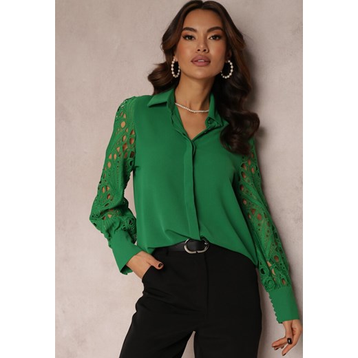 Zielona Koszula Apostoros ze sklepu Renee odzież w kategorii Koszule damskie - zdjęcie 157082367