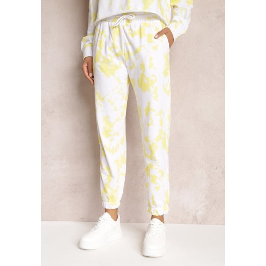 Żółte Spodnie Dresowe z Wzorem Tie-Dye Leiya Renee L Renee odzież okazja