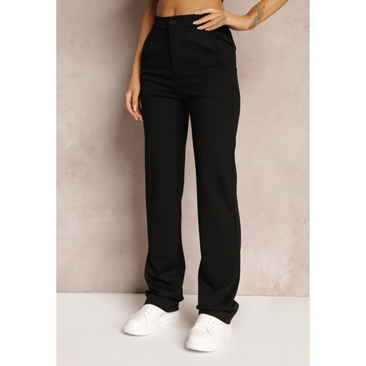 Czarne Spodnie Szerokie Tanora ze sklepu Renee odzież w kategorii Spodnie damskie - zdjęcie 157092755