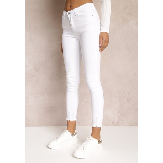 Białe Spodnie Skinny Tenyrea ze sklepu Renee odzież w kategorii Spodnie damskie - zdjęcie 157098336
