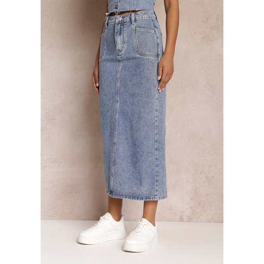 Spódnica Renee jeansowa midi casual