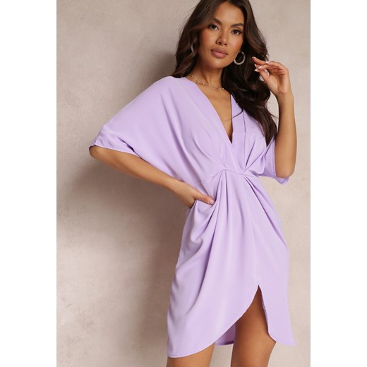 Fioletowa Sukienka z Wiskozy typu Nietoperz Neollia ze sklepu Renee odzież w kategorii Sukienki - zdjęcie 157110438