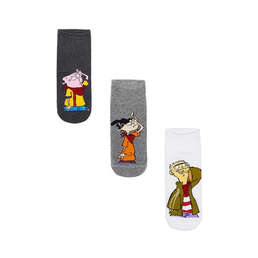 Cropp - 3 pack skarpet Ed, Edd i Eddy - czarny ze sklepu Cropp w kategorii Skarpetki męskie - zdjęcie 157119077