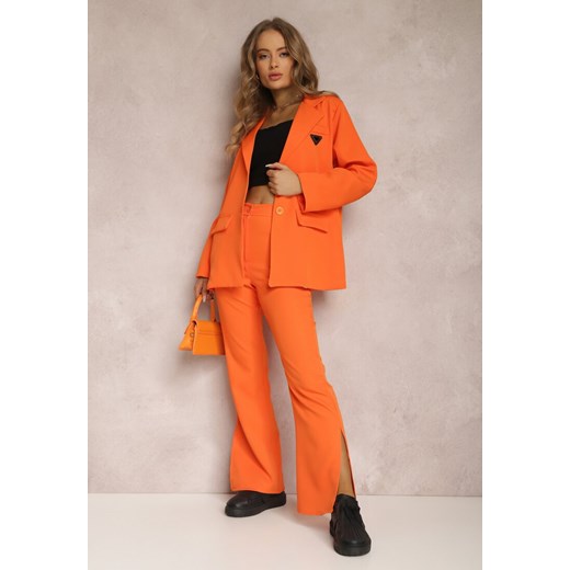 Pomarańczowe Spodnie Dzwony Evissa ze sklepu Renee odzież w kategorii Spodnie damskie - zdjęcie 157122099
