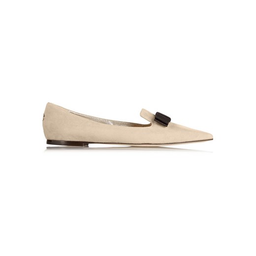 Gala suede point-toe flats