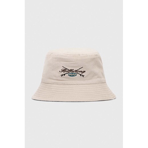 Billabong kapelusz bawełniany kolor beżowy bawełniany ze sklepu ANSWEAR.com w kategorii Kapelusze męskie - zdjęcie 157128375