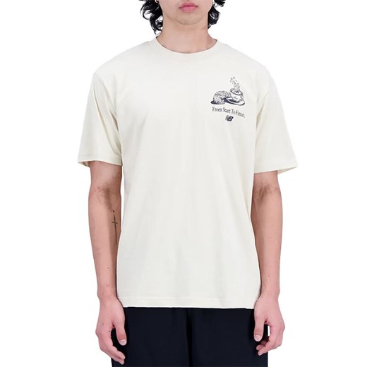 Koszulka New Balance MT31561BE – beżowa ze sklepu streetstyle24.pl w kategorii T-shirty męskie - zdjęcie 157136837