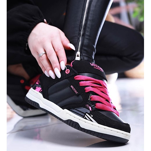 Czarno różowe damskie buty sportowe /F2-2 13855 S108/ ze sklepu Pantofelek24.pl w kategorii Buty sportowe damskie - zdjęcie 157139215