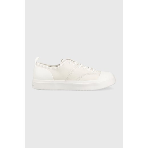Calvin Klein sneakersy skórzane LOW TOP LACE UP LTH kolor biały HM0HM01045 ze sklepu ANSWEAR.com w kategorii Trampki męskie - zdjęcie 157140227