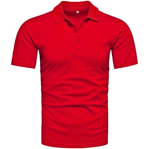 Koszulka polo męska czerwona Recea ze sklepu Recea.pl w kategorii T-shirty męskie - zdjęcie 157141736