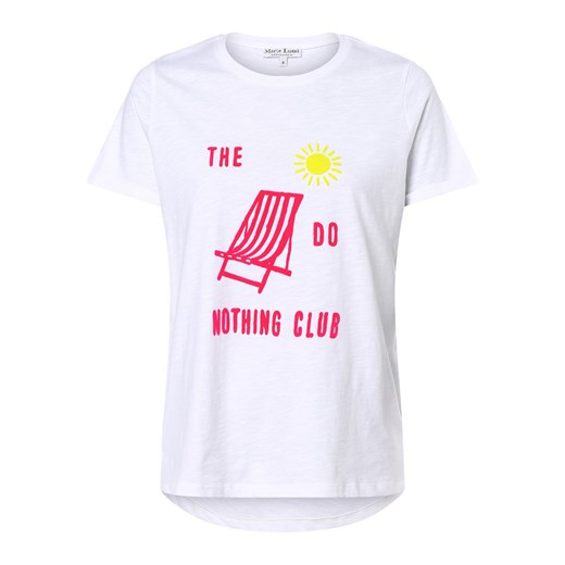 Marie Lund T-shirt damski Kobiety Bawełna biały nadruk ze sklepu vangraaf w kategorii Bluzki damskie - zdjęcie 157149155