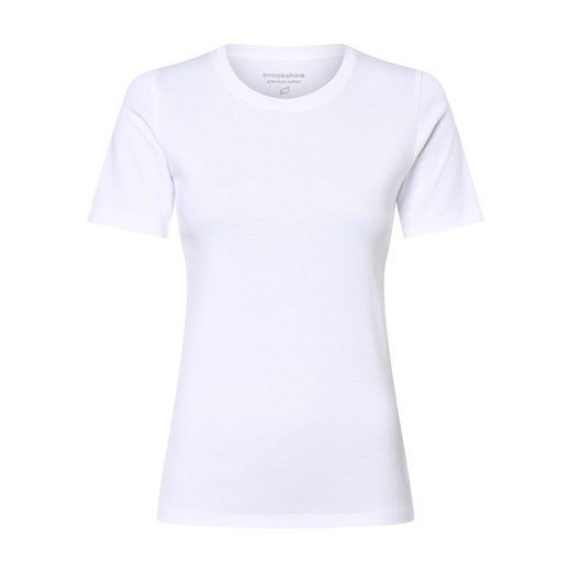 brookshire T-shirt damski Kobiety Bawełna biały jednolity ze sklepu vangraaf w kategorii Bluzki damskie - zdjęcie 157226678