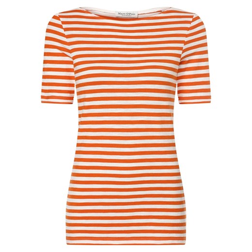 Marc O'Polo T-shirt damski Kobiety Bawełna pomarańczowy w paski M promocyjna cena vangraaf