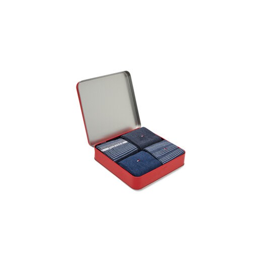 Tommy Hilfiger Zestaw 4 par wysokich skarpet męskich 701210548 Niebieski Tommy Hilfiger 43_46 MODIVO