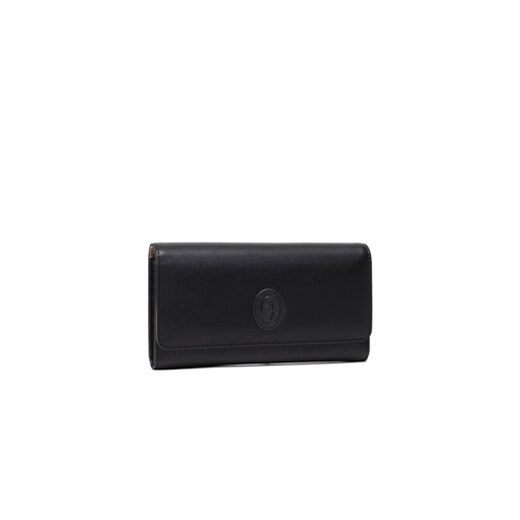 Trussardi Duży Portfel Damski Aster Continental 75W00319 Czarny Trussardi uniwersalny okazja MODIVO