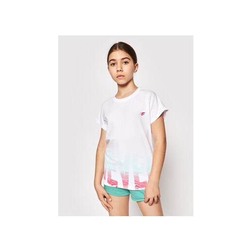 4F T-Shirt HJL21-JTSD006 Biały Relaxed Fit 146 MODIVO wyprzedaż
