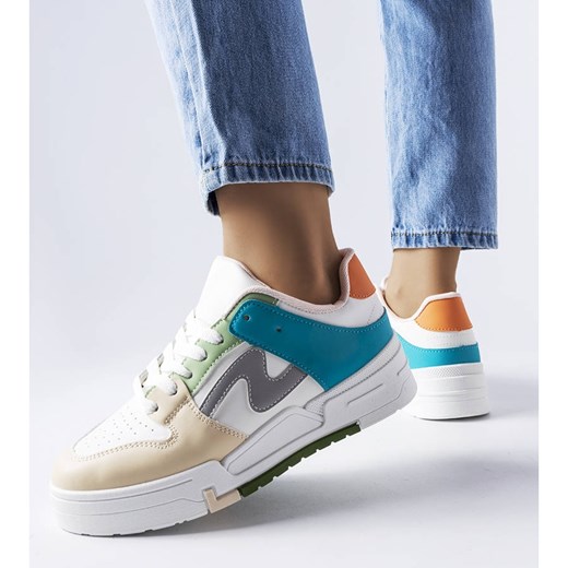 Buty sportowe damskie Bm w stylu casual wiązane tkaninowe