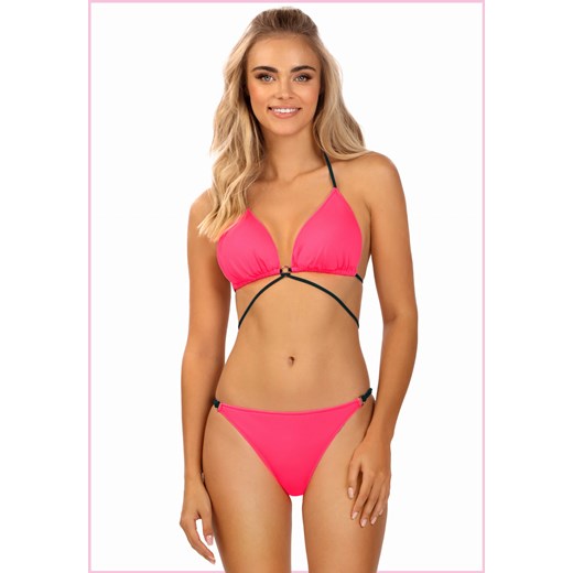 Strój kąpielowy Bikini trójkątne miseczki - Jey-Lo Fluo Pink Dystrybucja Miss Lou S (36) Miss Lou - stroje kąpielowe