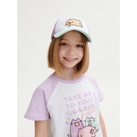Reserved - Czapka z daszkiem Pusheen - biały ze sklepu Reserved w kategorii Czapki dziecięce - zdjęcie 157269699