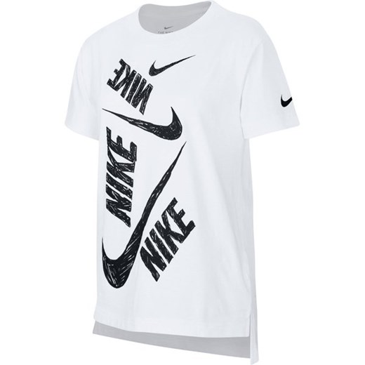 Koszulka dziewczęca Sportswear Swoosh Nike Nike 128-137 SPORT-SHOP.pl okazja