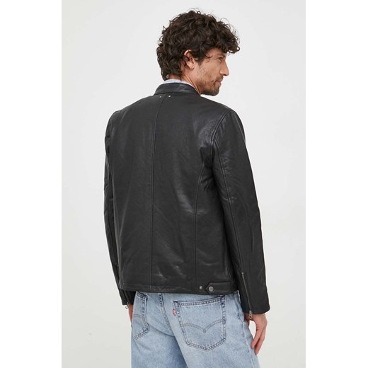 Pepe Jeans kurtka skórzana męska kolor czarny przejściowa Pepe Jeans XL ANSWEAR.com