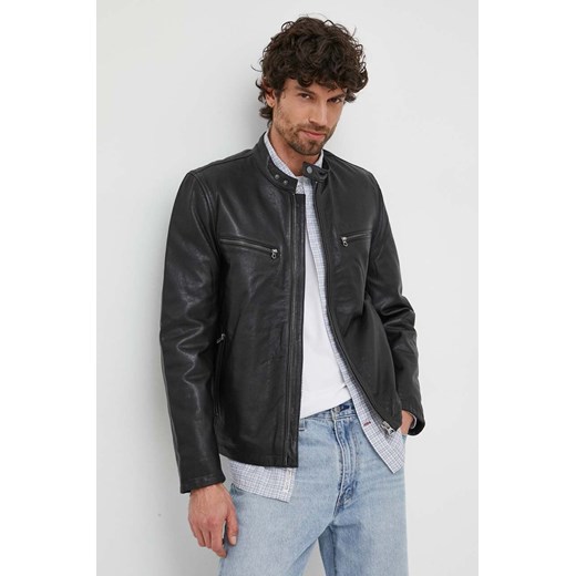 Pepe Jeans kurtka skórzana męska kolor czarny przejściowa Pepe Jeans XXL ANSWEAR.com