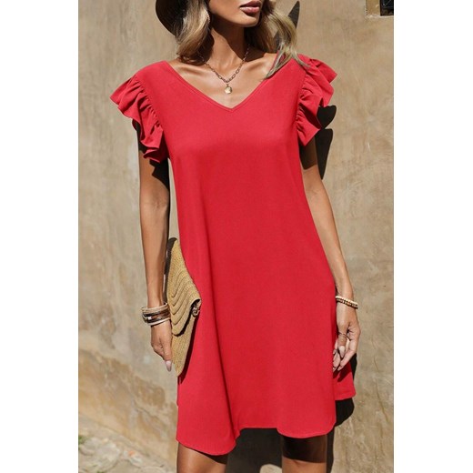 Sukienka NEOLMEGA RED ze sklepu Ivet Shop w kategorii Sukienki - zdjęcie 157278435