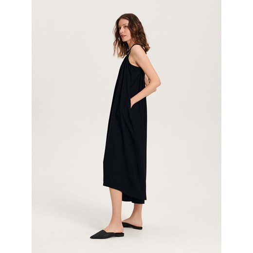 Reserved - Długa sukienka z EcoVero™ - Czarny Reserved L Reserved