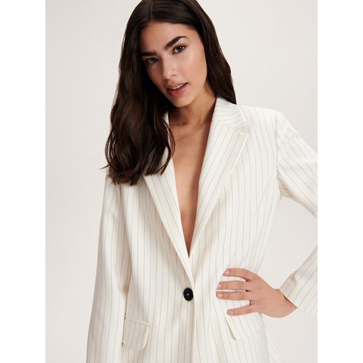 Reserved - Marynarka w paski - Kremowy Reserved S Reserved