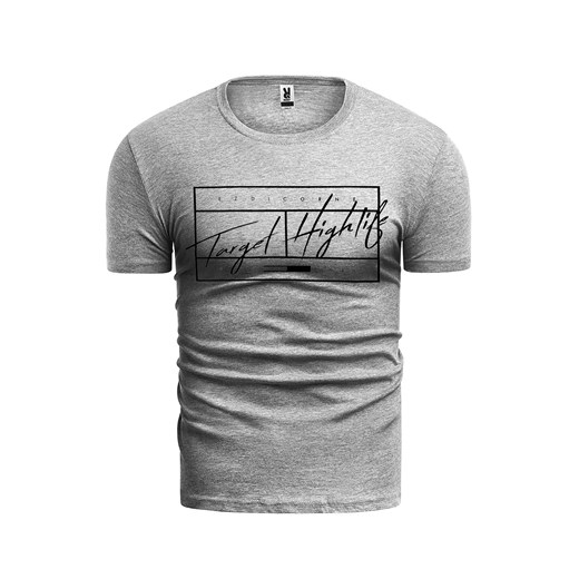 koszulka 483a - szara ze sklepu Risardi w kategorii T-shirty męskie - zdjęcie 157293526