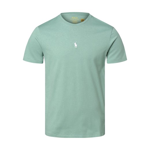 Polo Ralph Lauren T-shirt męski Mężczyźni Bawełna seledynowy jednolity ze sklepu vangraaf w kategorii T-shirty męskie - zdjęcie 157294596