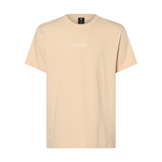 G-Star RAW T-shirt męski Mężczyźni Bawełna beżowy jednolity XL vangraaf