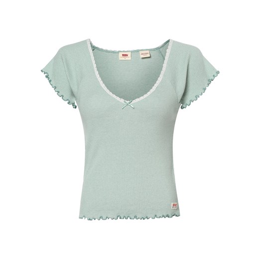Levi's T-shirt damski Kobiety Dżersej seledynowy w paski ze sklepu vangraaf w kategorii Bluzki damskie - zdjęcie 157300469