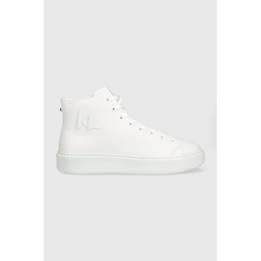Karl Lagerfeld sneakersy skórzane KL52265 MAXI KUP kolor biały ze sklepu ANSWEAR.com w kategorii Trampki męskie - zdjęcie 157305305