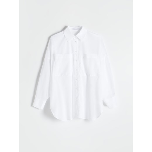 Reserved - Bawełniana koszula oversize - Biały Reserved L Reserved