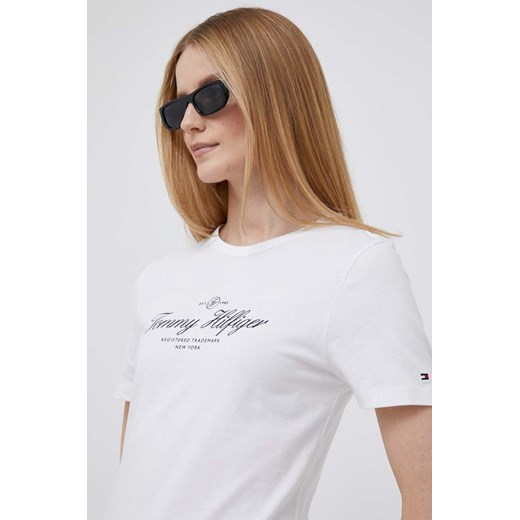 Tommy Hilfiger t-shirt bawełniany kolor biały Tommy Hilfiger S ANSWEAR.com