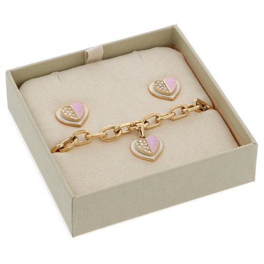 Zestaw bransoletka i kolczyki Guess Lovely Guess JUBS03 189JW YG Guess 00 wyprzedaż eobuwie.pl