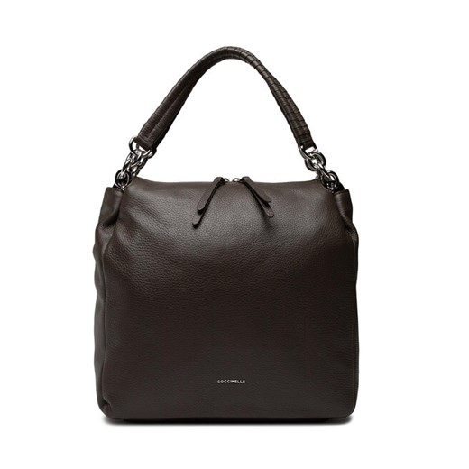 Shopper bag Coccinelle na ramię bez dodatków mieszcząca a7 elegancka 