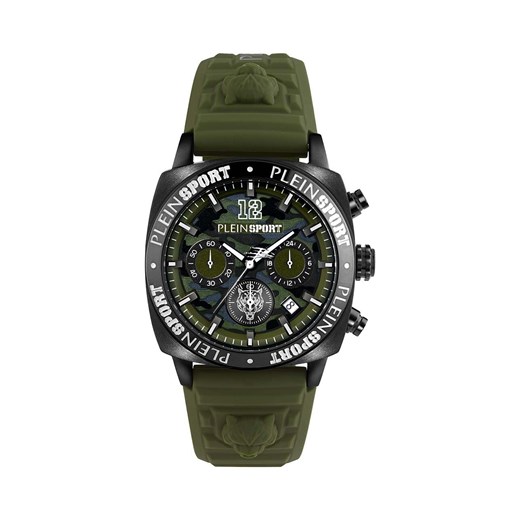 PLEIN SPORT zegarek męski kolor zielony ze sklepu ANSWEAR.com w kategorii Zegarki - zdjęcie 157444477