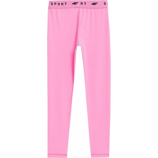 Różowe spodnie dziewczęce 4F z poliestru 