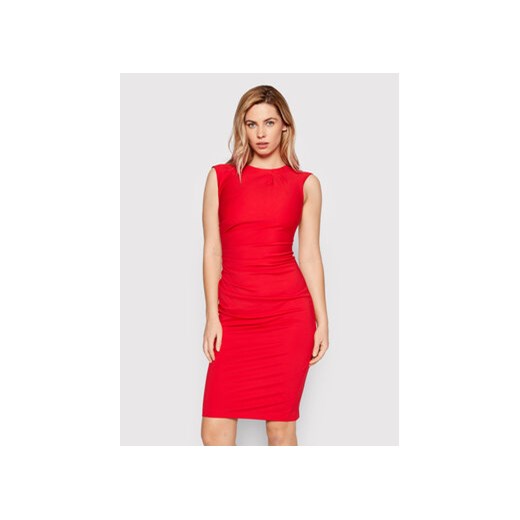 Rinascimento Sukienka koktajlowa CFC0107575003 Czerwony Slim Fit Rinascimento L promocja MODIVO