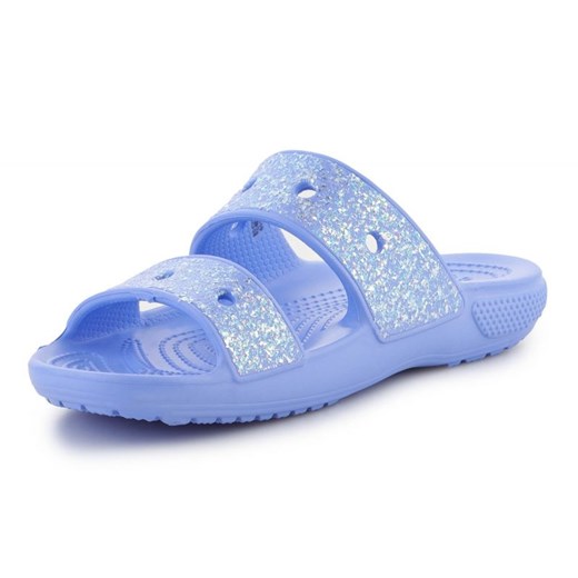 Klapki Crocs Classic Glitter Sandal Jr 207788-5Q6 niebieskie Crocs 36 ButyModne.pl