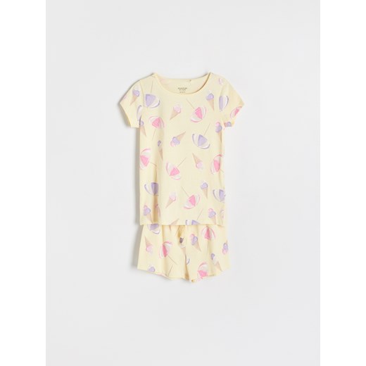 Reserved - Dwuczęściowa piżama - jasnożółty ze sklepu Reserved w kategorii Piżamy dziecięce - zdjęcie 157478449
