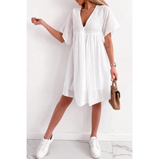 Sukienka MARTOLFA WHITE S/M okazyjna cena Ivet Shop