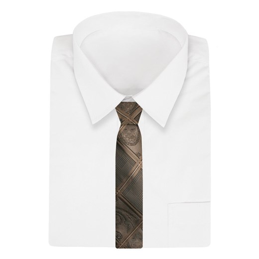 Krawat brązowy Angelo Di Monti 