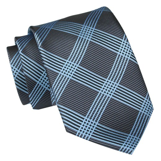 Męski Krawat Angelo di Monti - Duża Kratka KRADM2035 ze sklepu JegoSzafa.pl w kategorii Krawaty - zdjęcie 157485956