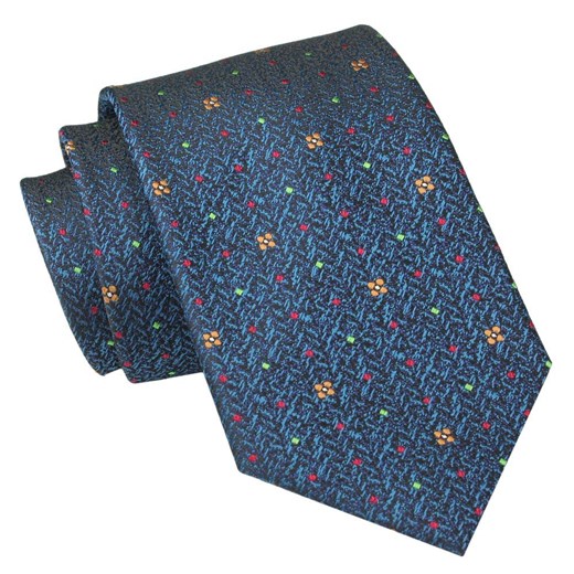 Męski Krawat Angelo di Monti - Granat, Drobne Groszki KRADM2038 ze sklepu JegoSzafa.pl w kategorii Krawaty - zdjęcie 157485968