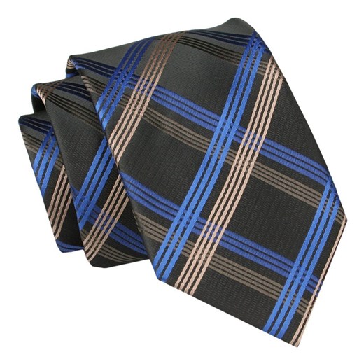 Męski Krawat Angelo di Monti - w Dużą Kratę KRADM2051 ze sklepu JegoSzafa.pl w kategorii Krawaty - zdjęcie 157486006
